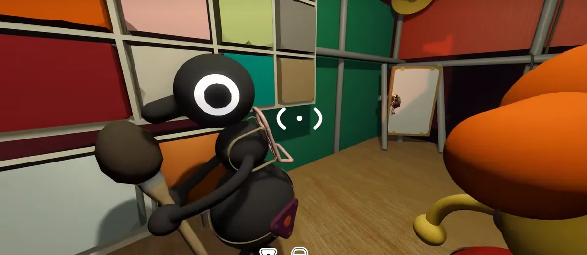 A player holding a paint stick in Big Walk