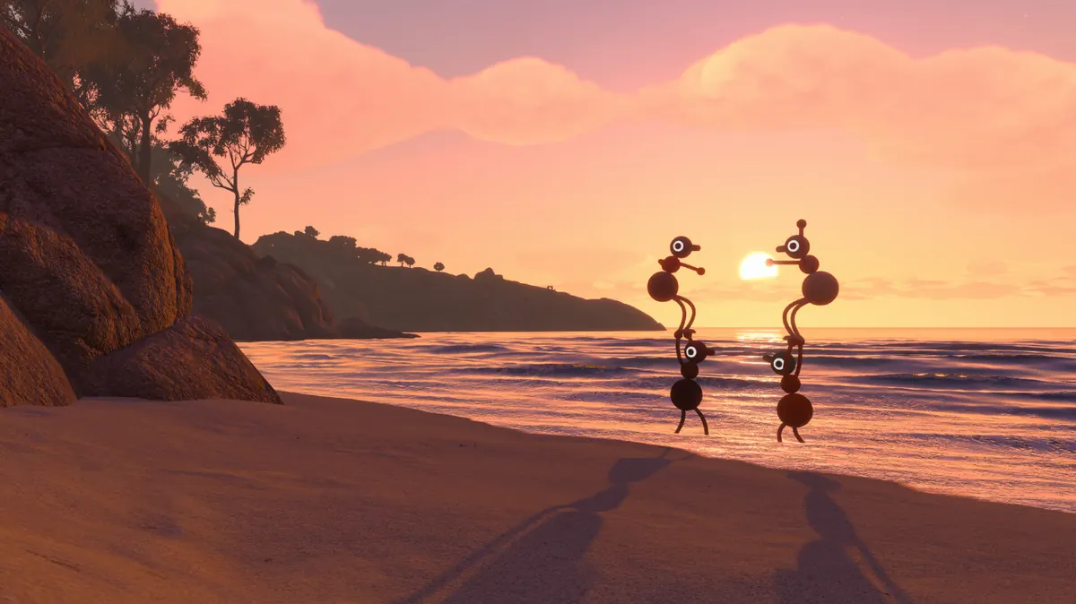 Sunset scene from Big Walk — the world you are about to win back